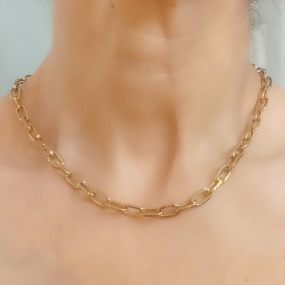 Vintage Kenneth Lane Gold Chain Link Necklace - Picture 2 of 4
